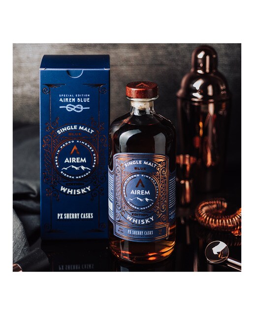 Estuche whisky español Airem Single Malt Blue Edition 2