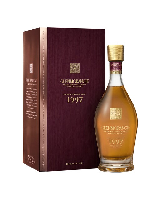 Estuche whisky escocés Glenmorangie 1997 Grand Vintage Malt 1