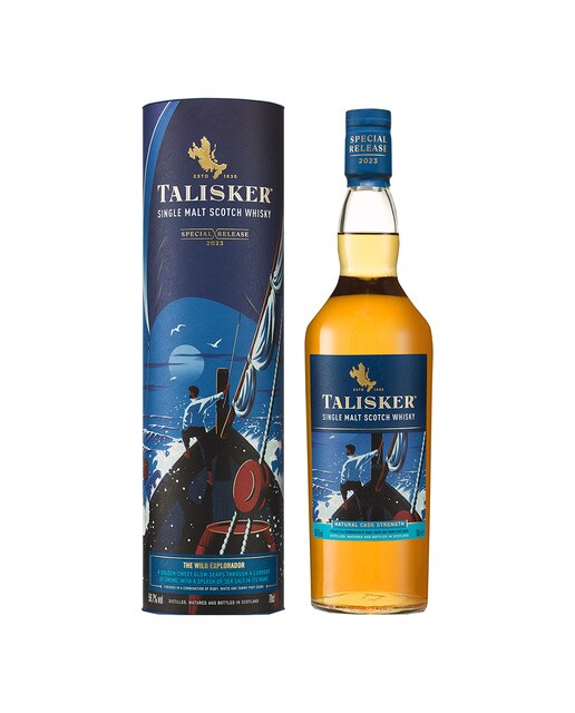 Estuche whisky escocés Talisker The Wild Explorador single malt 1