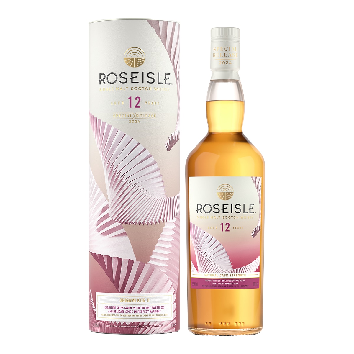 Imagen 0 de Estuche whisky escocés Roseisle 12 años The Origami Kite II single malt