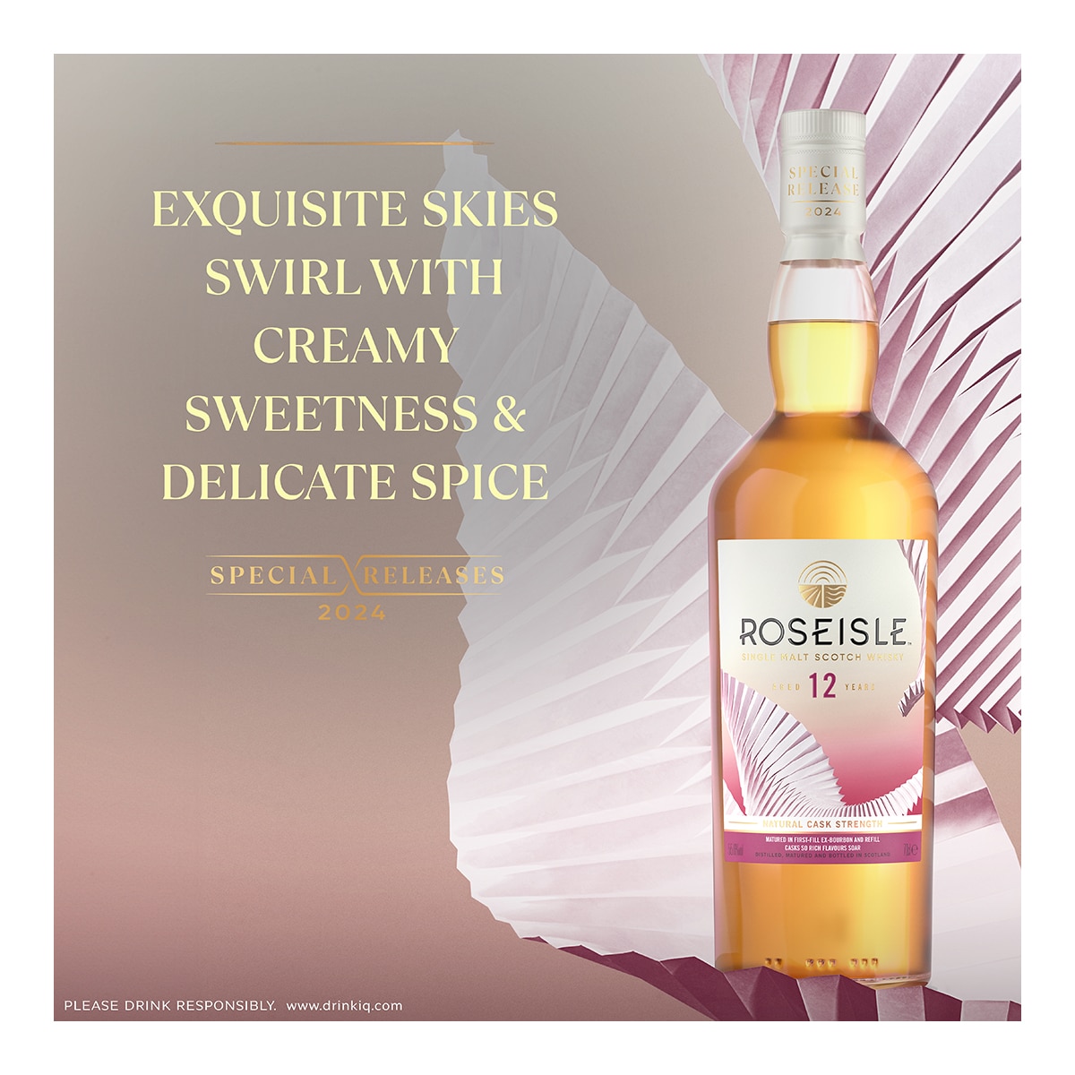 Estuche whisky escocés Roseisle 12 años The Origami Kite II single malt 2