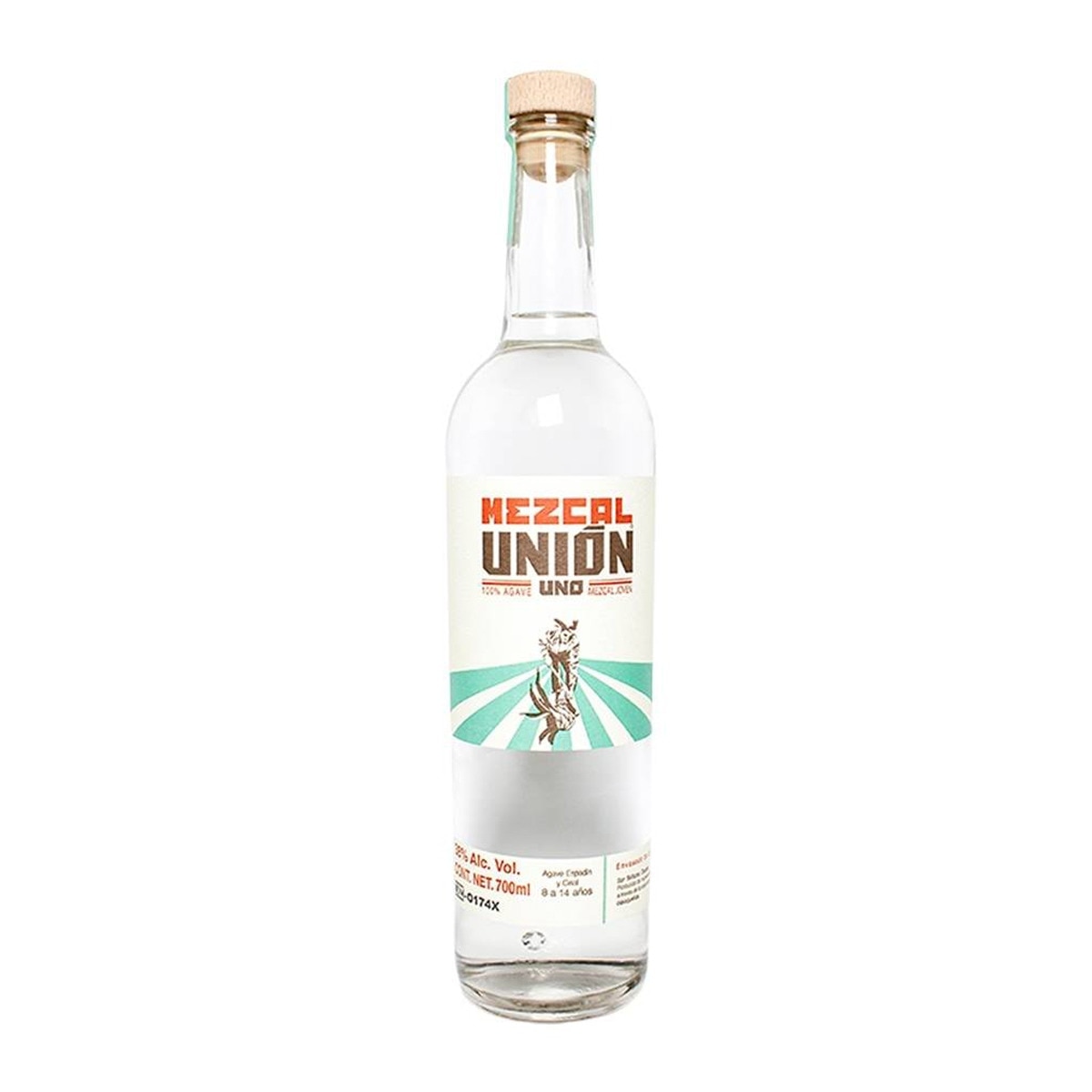 Imagen 1 de Mezcal joven 100% agave Unión Uno