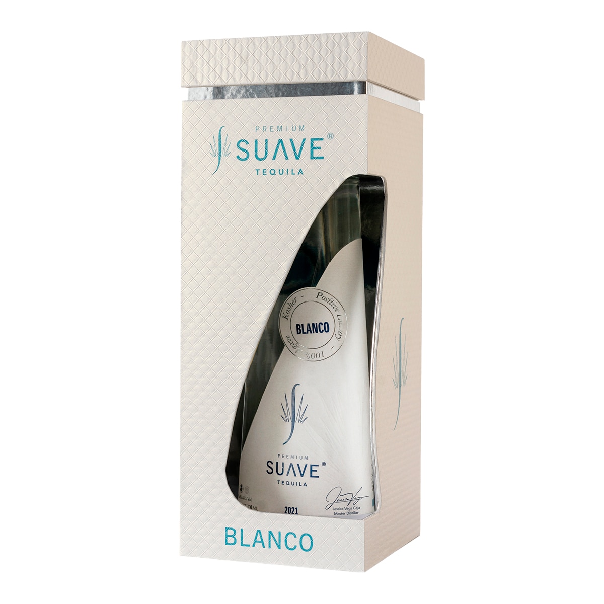 Imagen 2 de Estuche tequila blanco Premium 100% agave azul Weber Suave