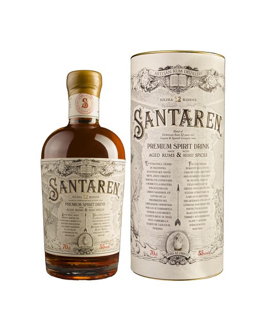 Imagen 0 de Estuche ron añejo especiado premium 12 años Santaren