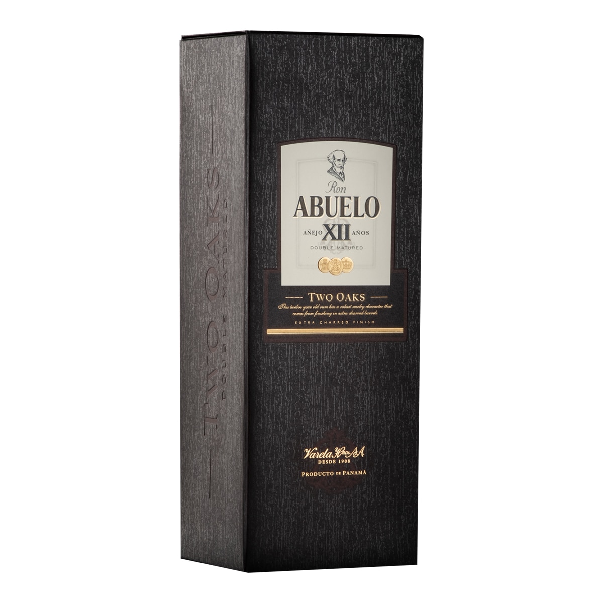 Estuche ron Abuelo XII años Two Oaks Double Matured 3