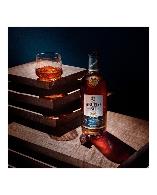 Estuche ron Abuelo XII años Three Angels Double Matured 4