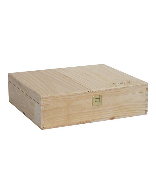 Imagen 0 de Caja de madera con cierre de bisagra Club del Gourmet para 3 botellas 75 cl c/una