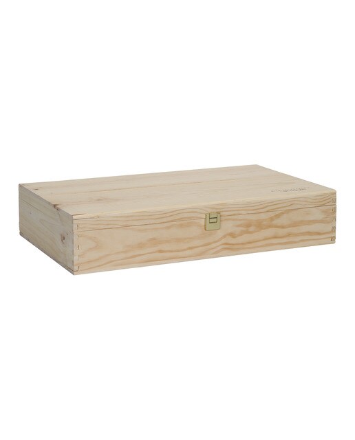 Imagen 0 de Caja de madera con cierre de bisagra Club del Gourmet para 6 botellas 75 cl c/una