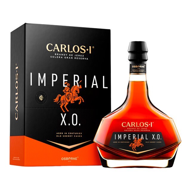Estuche brandy Carlos I Imperial Solera Gran Reserva X.O.