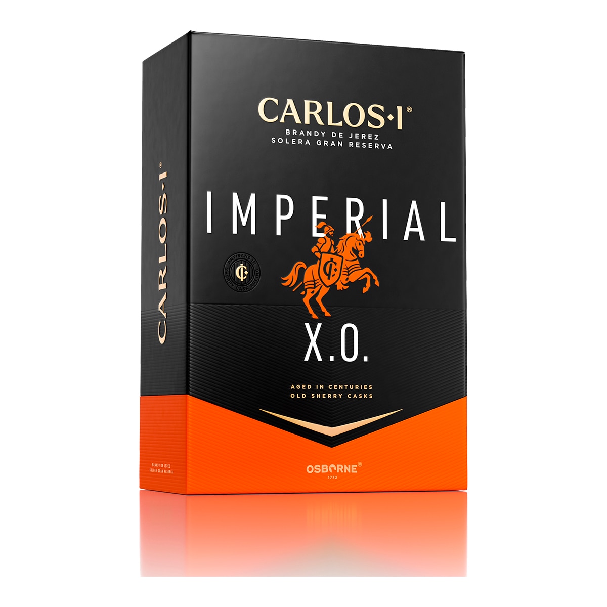 Estuche brandy Carlos I Imperial Solera Gran Reserva X.O. 3