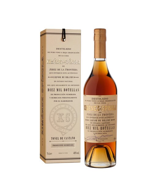 Estuche brandy Diez Mil Botellas de la Casa Ximénez-Spínola 1