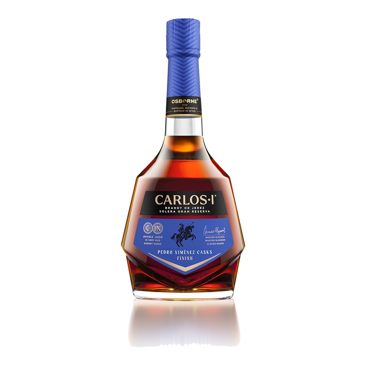 Estuche brandy de Jerez Solera Gran Reserva Carlos I PX 2