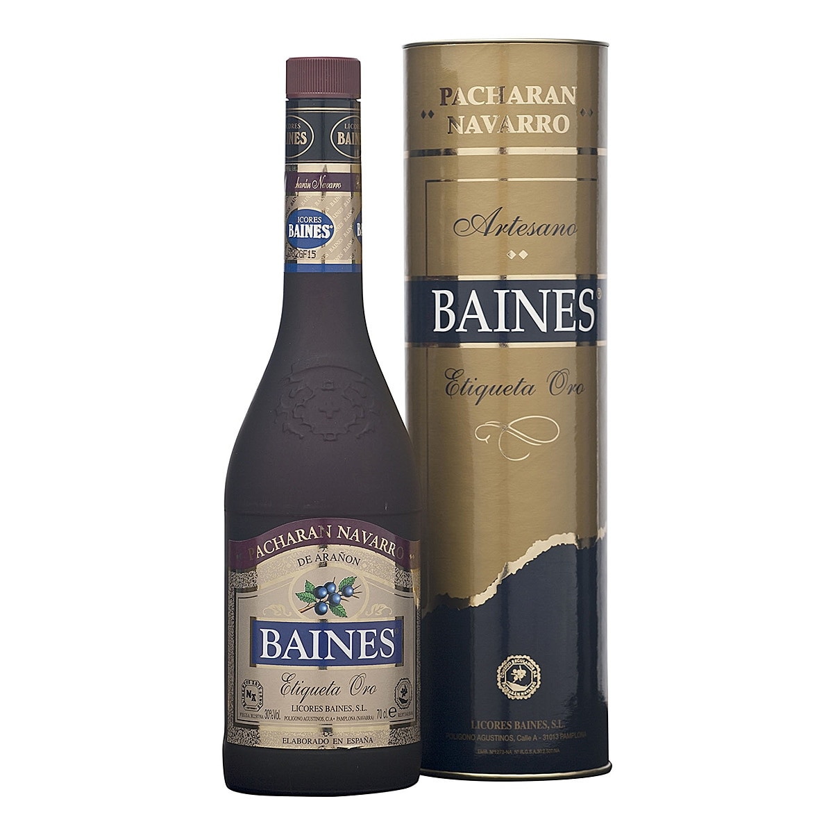 Imagen 0 de Pacharán navarro Baines Etiqueta Oro