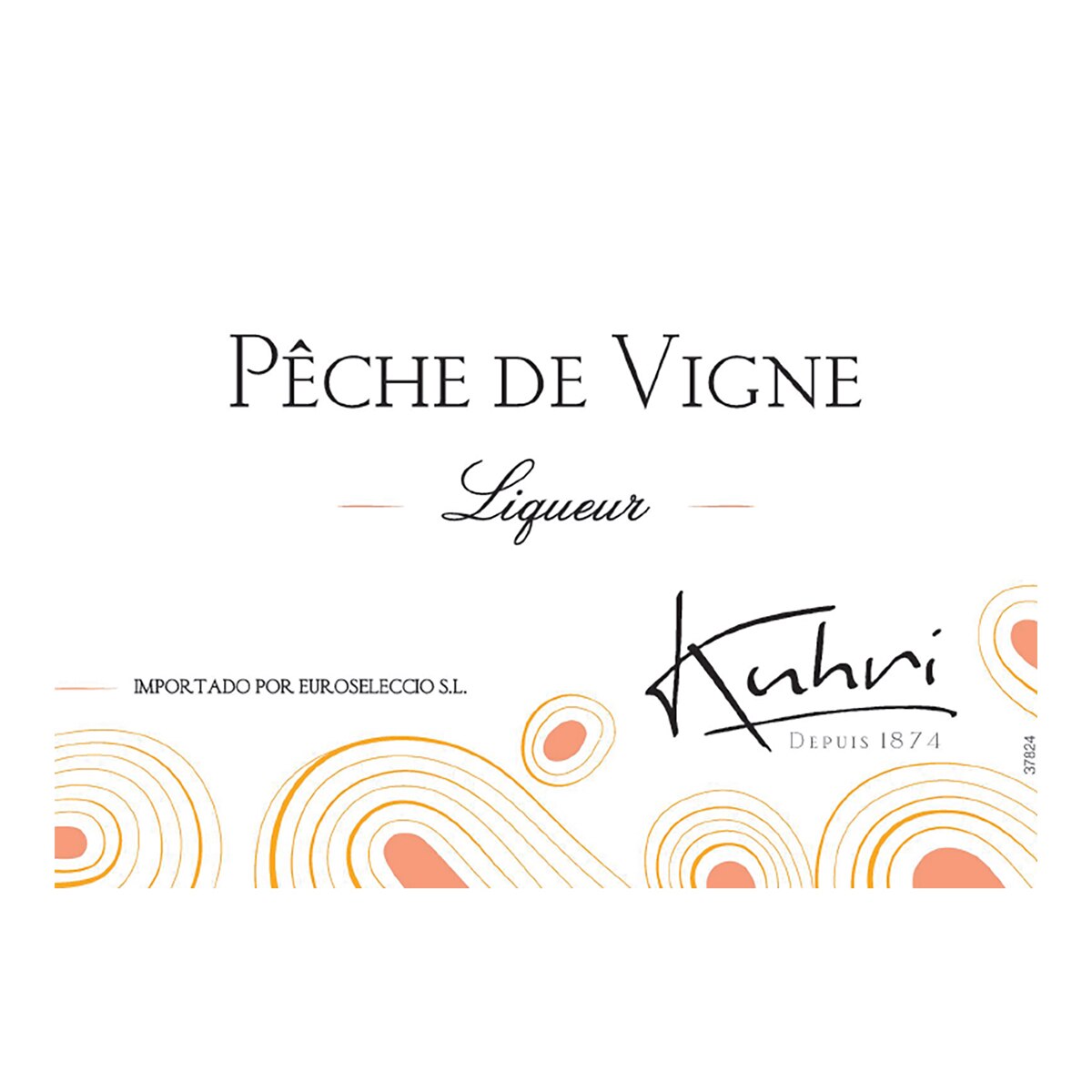 Licor de melocotón de viña Kuhri 2