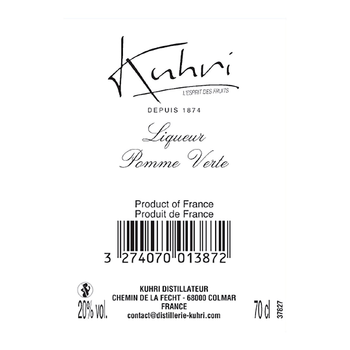 Licor de manzana verde Kuhri 3