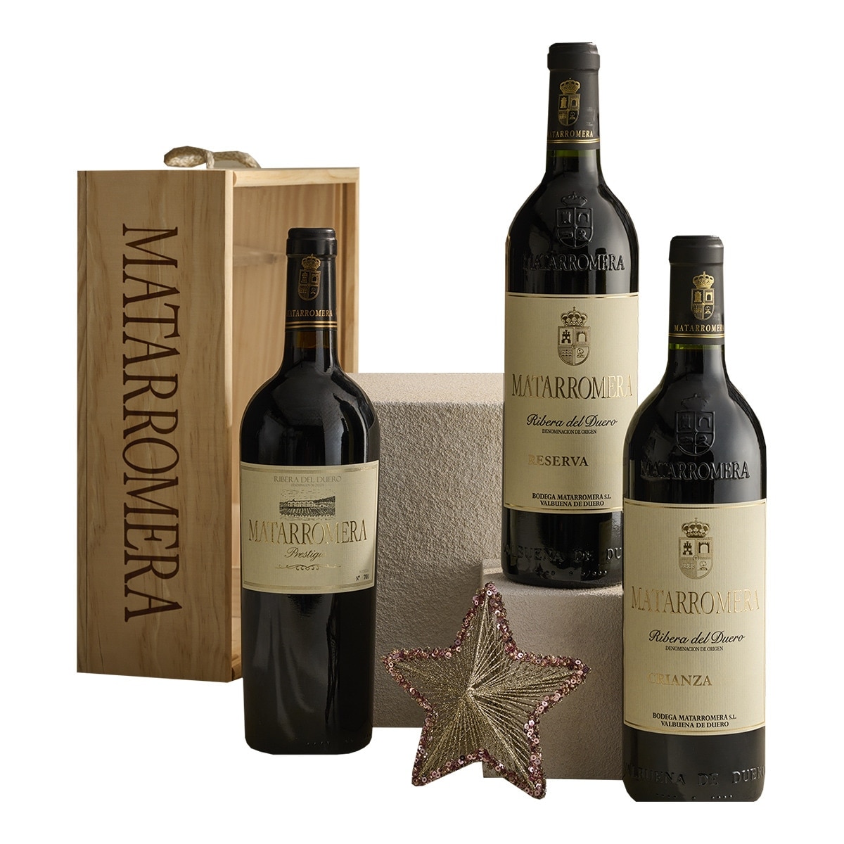 Imagen 0 de Estuche vinos tintos Matarromera Crianza, Reserva y Prestigio Ribera del Duero