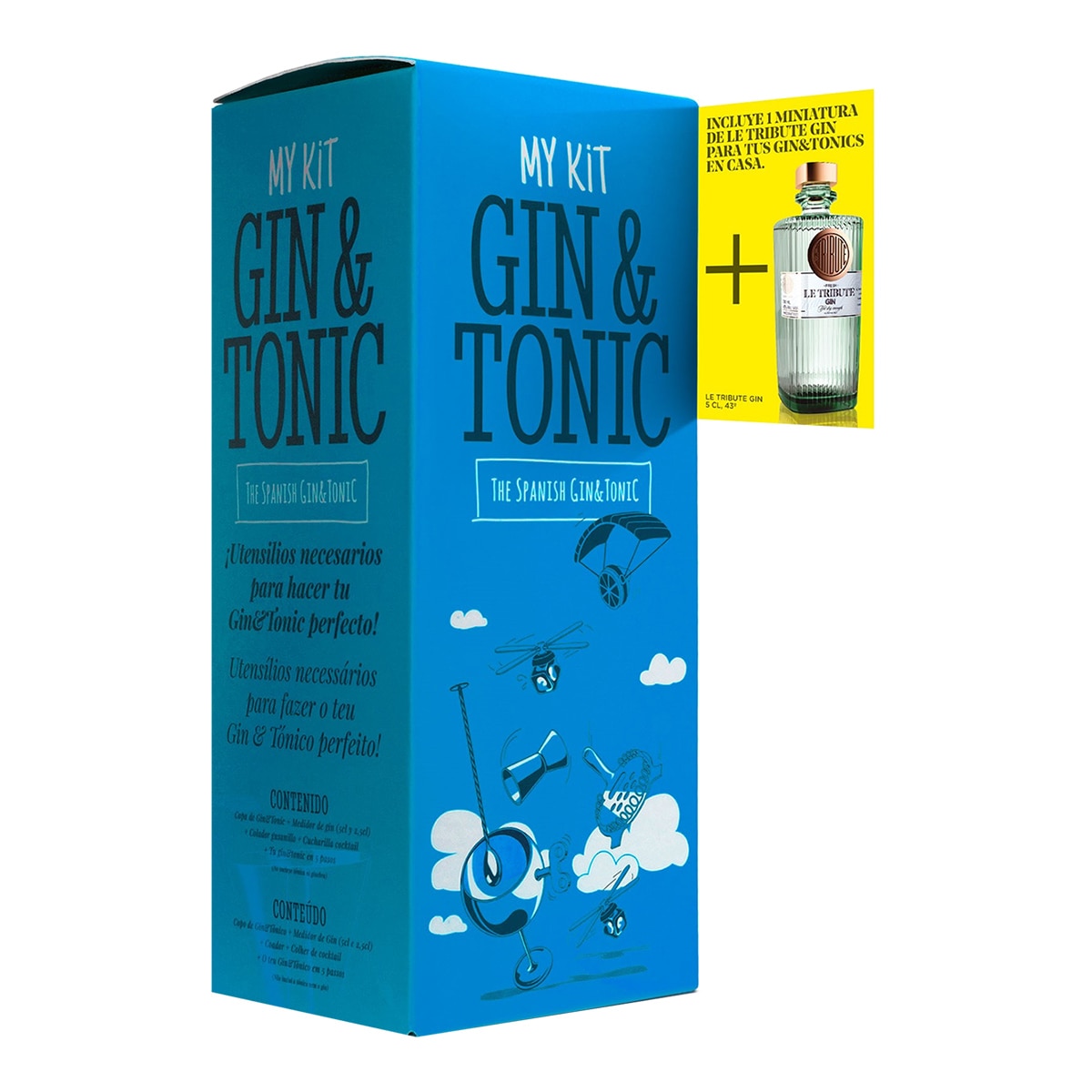 Set para preparar gin&tonic  My Kit Gin & Tonic con regalo miniatura Le Tribute Gin 2