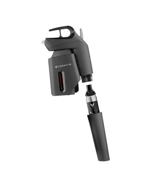 Sistema conservador de vinos con cápsula de gas Three + Coravín - Negro Negro-4