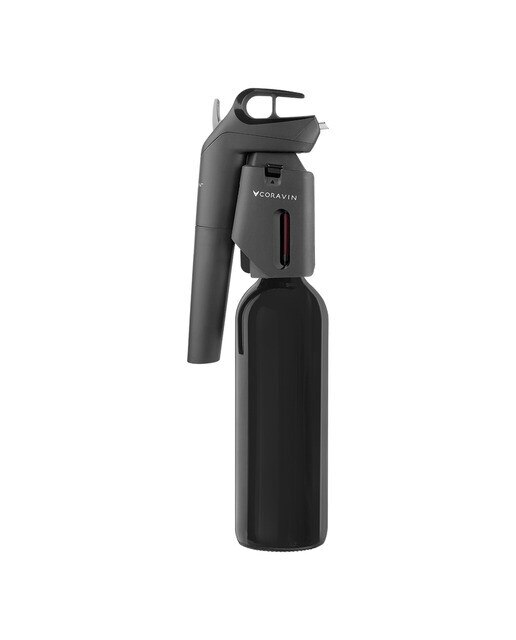 Sistema conservador de vinos con cápsula de gas Three + Coravín - Negro Negro-5
