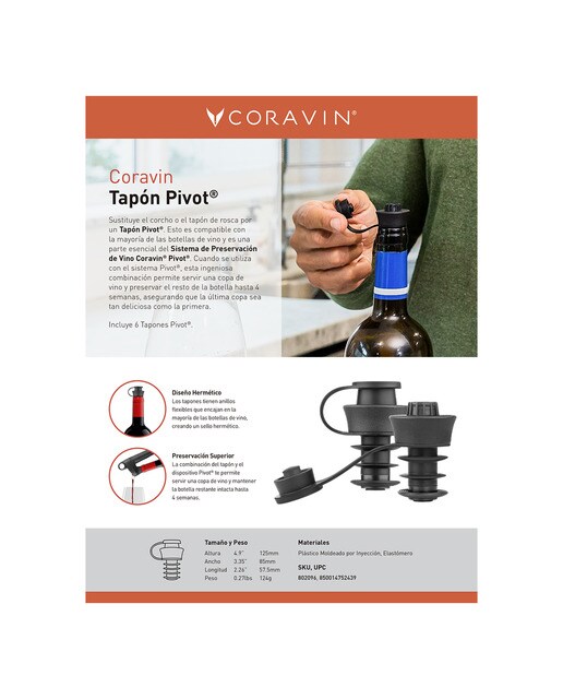 Tapón Pivot Coravín 2