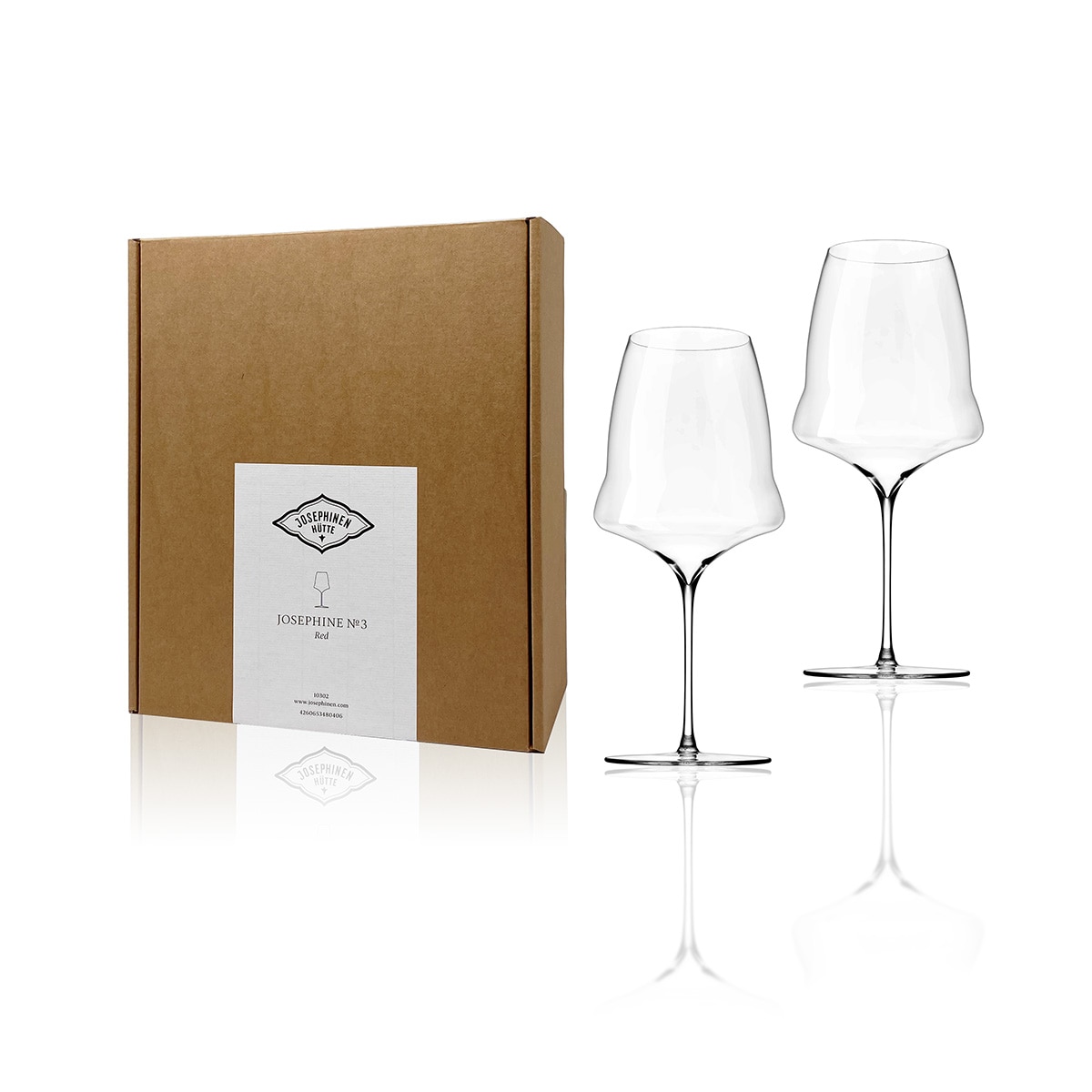 Imagen 1 de Estuche con set de 2 copas de vino tinto Josephine Nº 3 Josephinenhütte