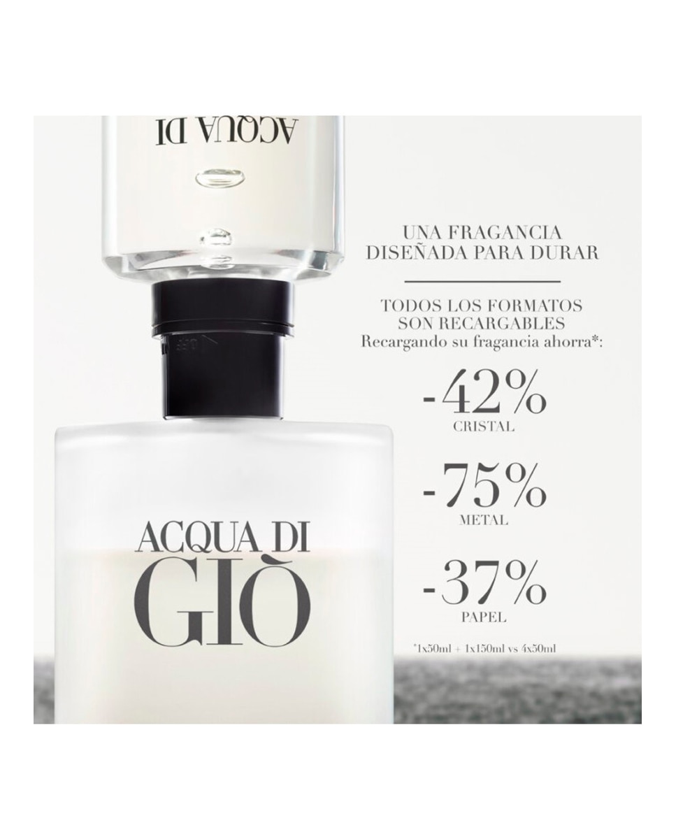 Recarga Eau de Toilette Acqua di Giò Giorcio Armani - 150 ml 4