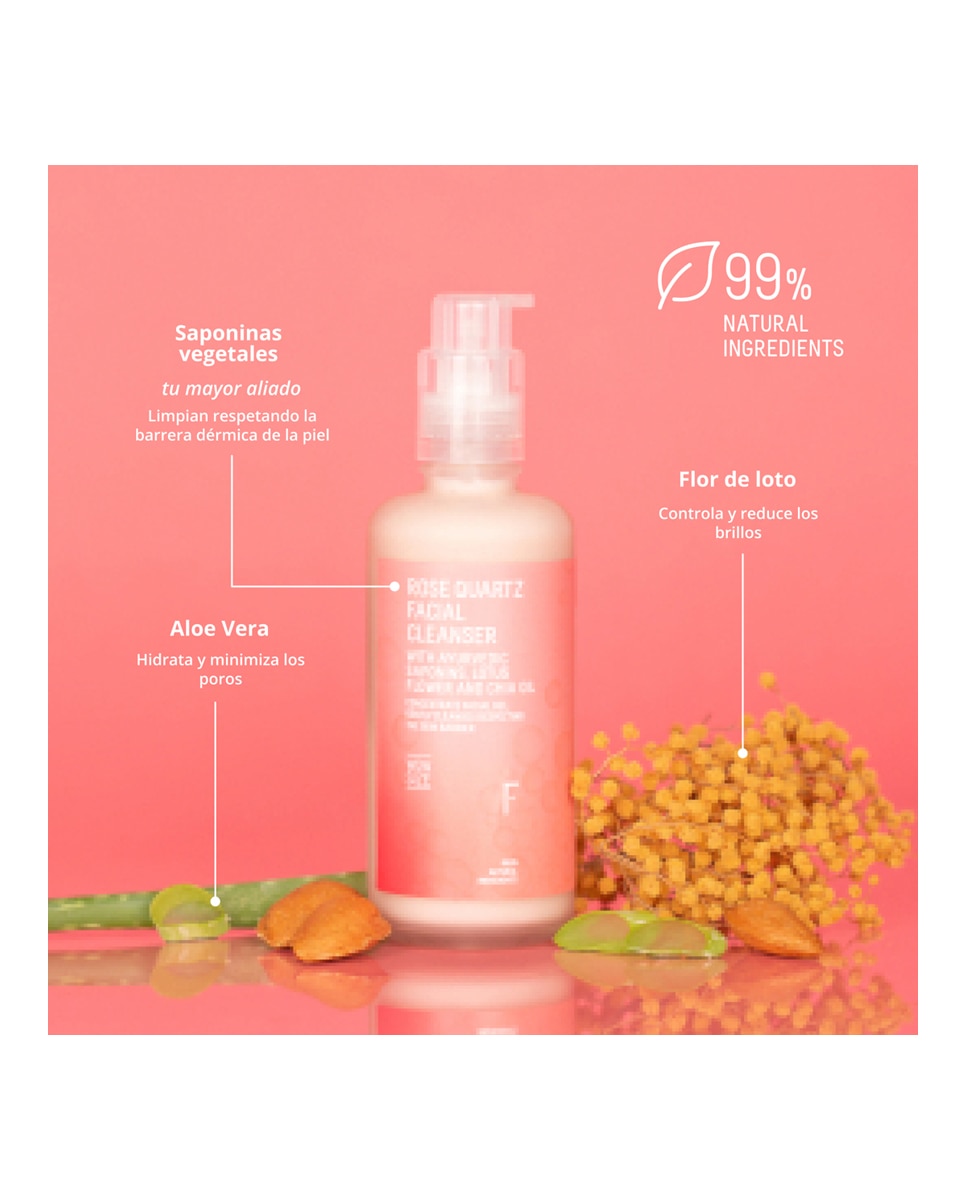 Gel Limpiador facial Rose Quartz Cleanser 200 ml Freshly Cosmetics - 200 ml 2