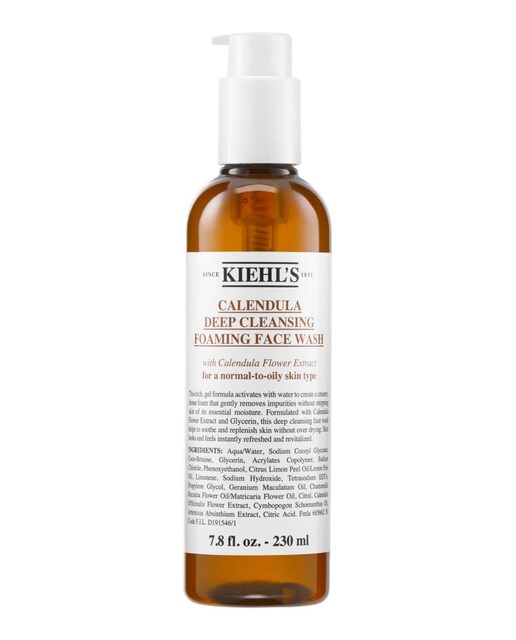 Kiehl`s Calendula Deep Cleansing Foaming Face Wash Gel Limpiador Facial 230 Ml Calendula