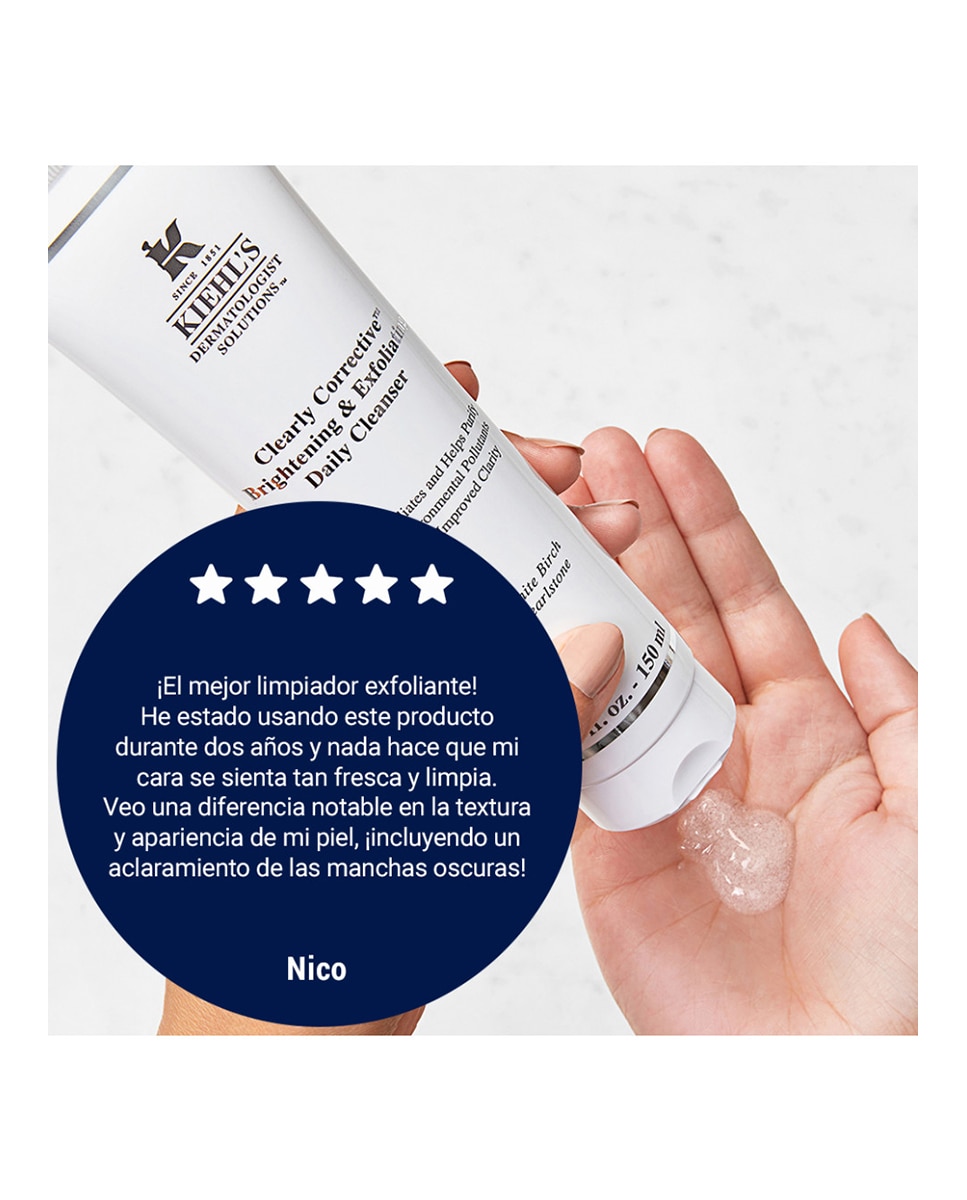 Limpiador facial Clearly Corrective™ Brightening & Exfoliating Daily Cleanser Kiehl's - 125 ml 2