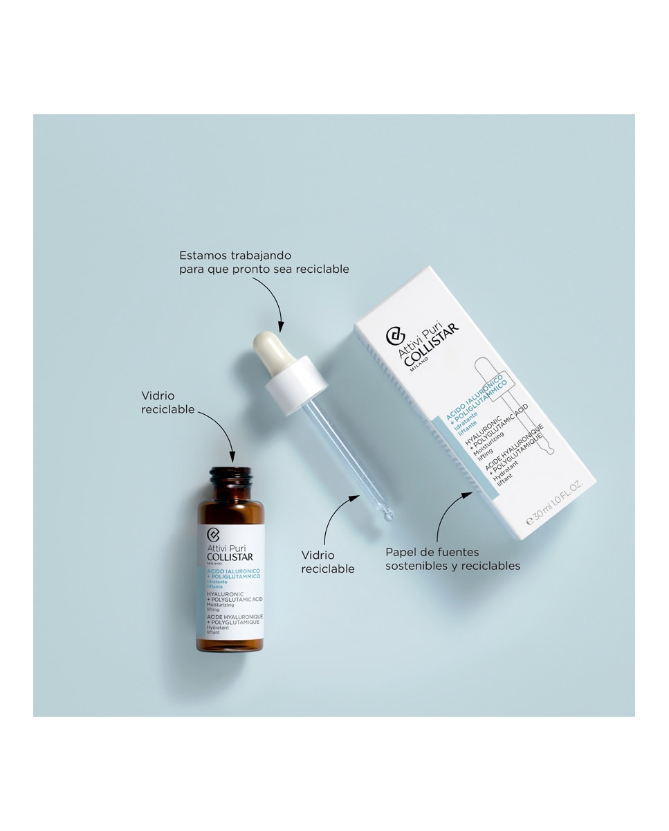 Ácido Hialurónico + Poliglutámico Gotas Attivi Puri Collistar - 30 ml 4