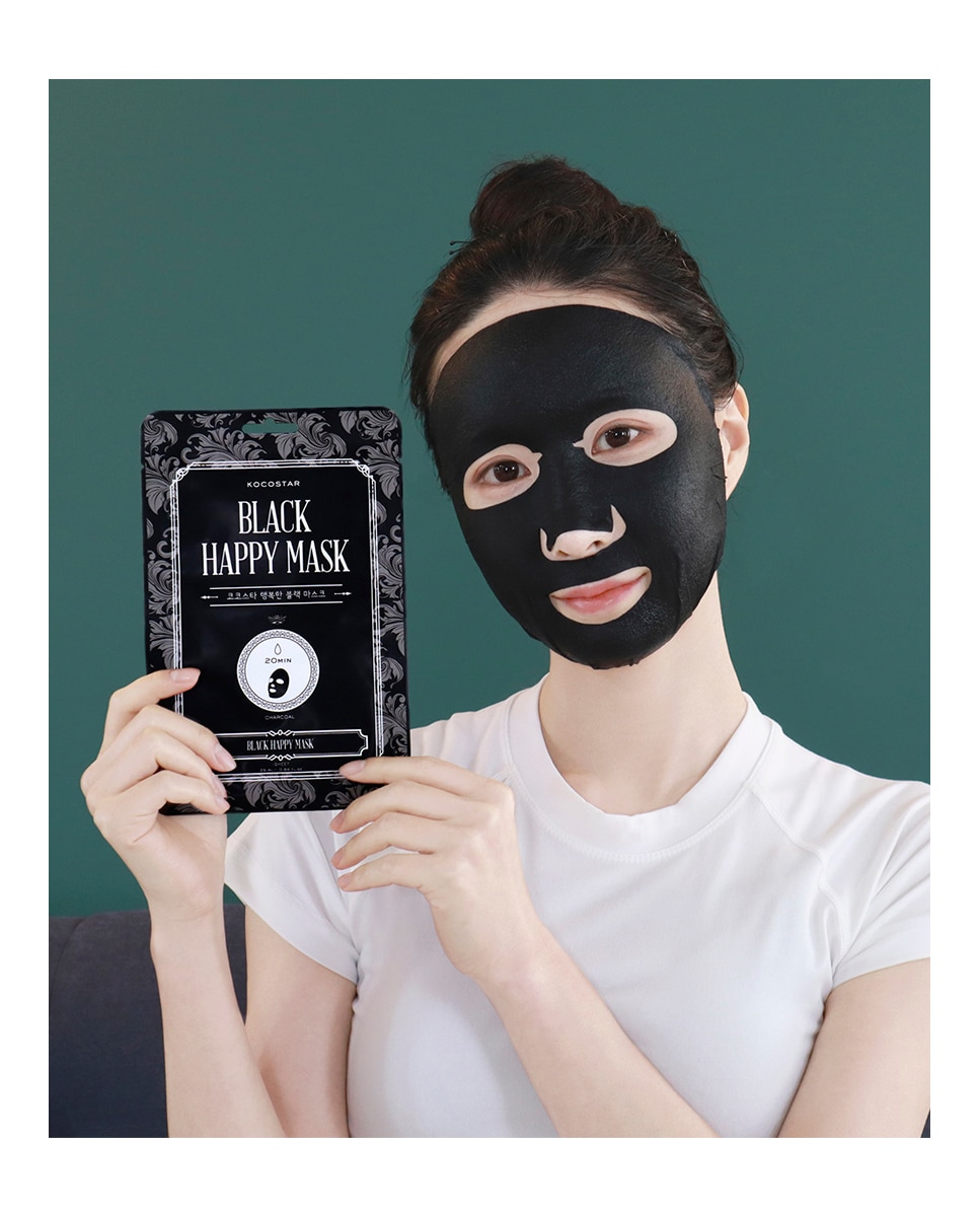 Mascarilla de velo Black Happy Mask Kocostar 3