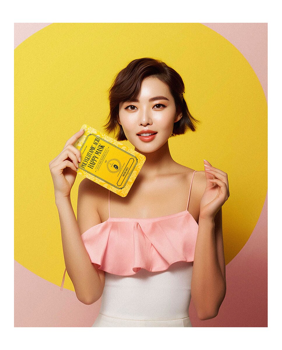Mascarilla De Velo (Sheet Mask) Polyglutamic Acid Happy Mask Kocostar - 25 ml 2