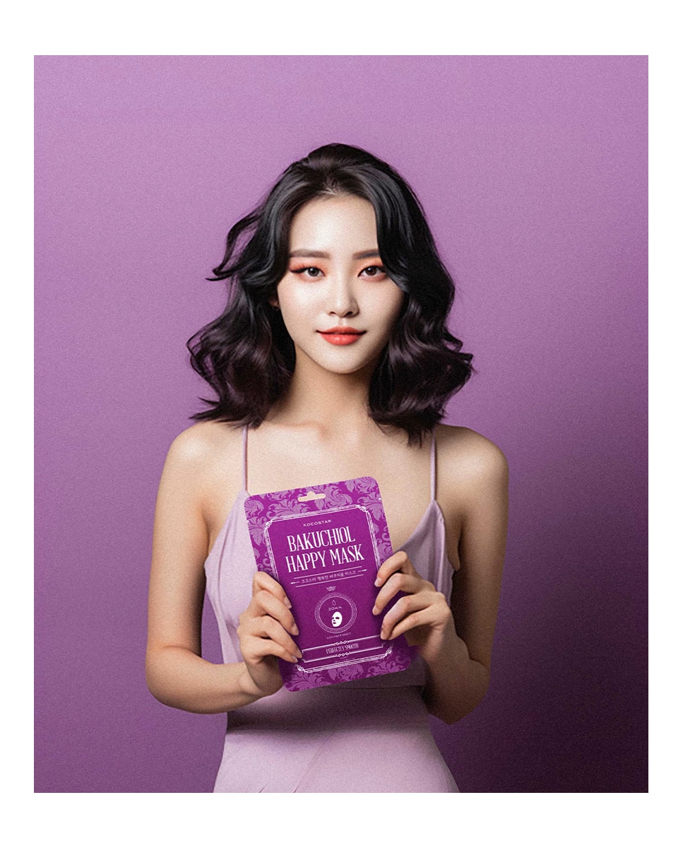 Mascarilla De Velo (Sheet Mask) Bakuchiol Happy Mask Kocostar - 25 ml 2