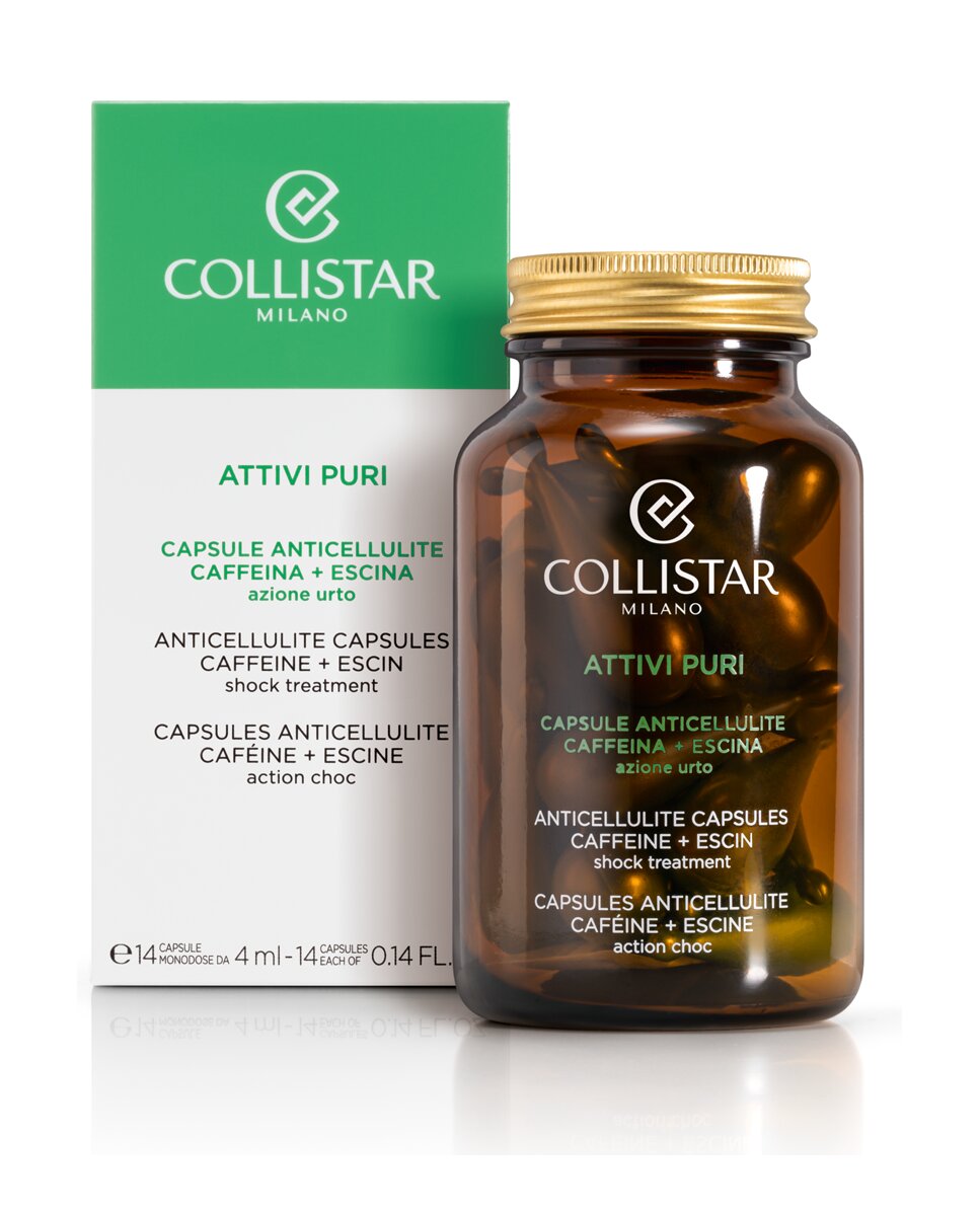 14 Cápsulas Anticelulítico Cafeína + Escina Attivi Puri Collistar 3