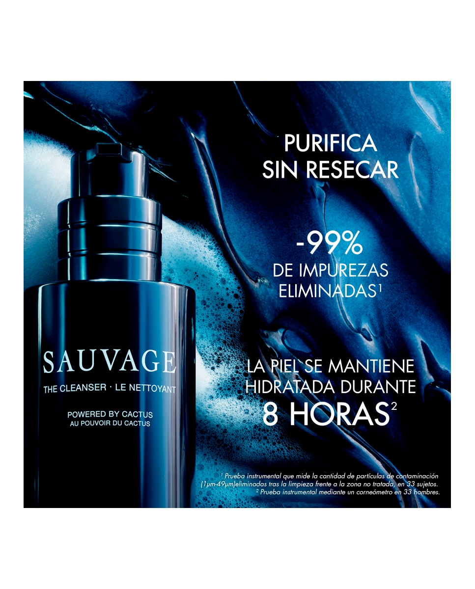 Sauvage Limpiador facial - carbón negro y cactus - 125 ml 4