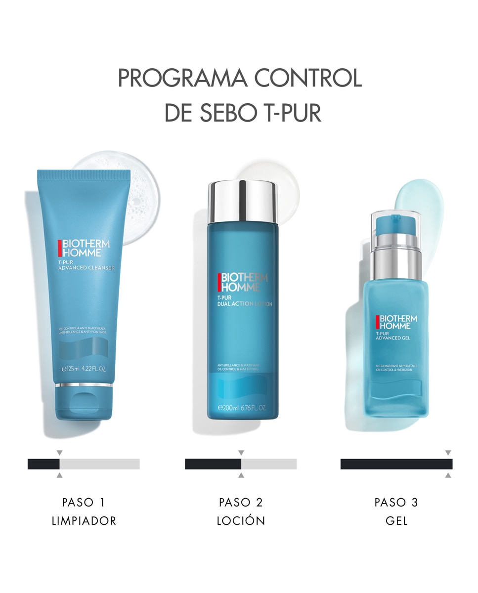 Imagen 5 de Limpiador Control de Grasa y Antipuntos Negros T-Pur Advanced Cleanser 125 Ml Biotherm - 125 ml