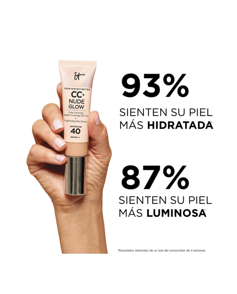 Base de Maquillaje CC+ Nude Glow Base de Maquillaje con SPF 40+ It Cosmetics - LGHT MED LGHT MED-4