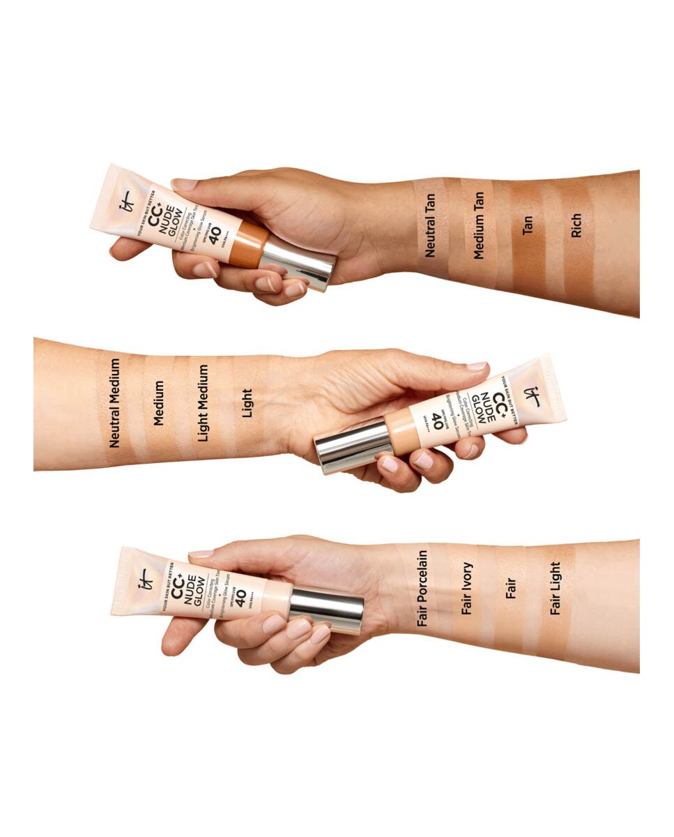 Base de Maquillaje CC+ Nude Glow Base de Maquillaje con SPF 40+ It Cosmetics - LGHT MED LGHT MED-8