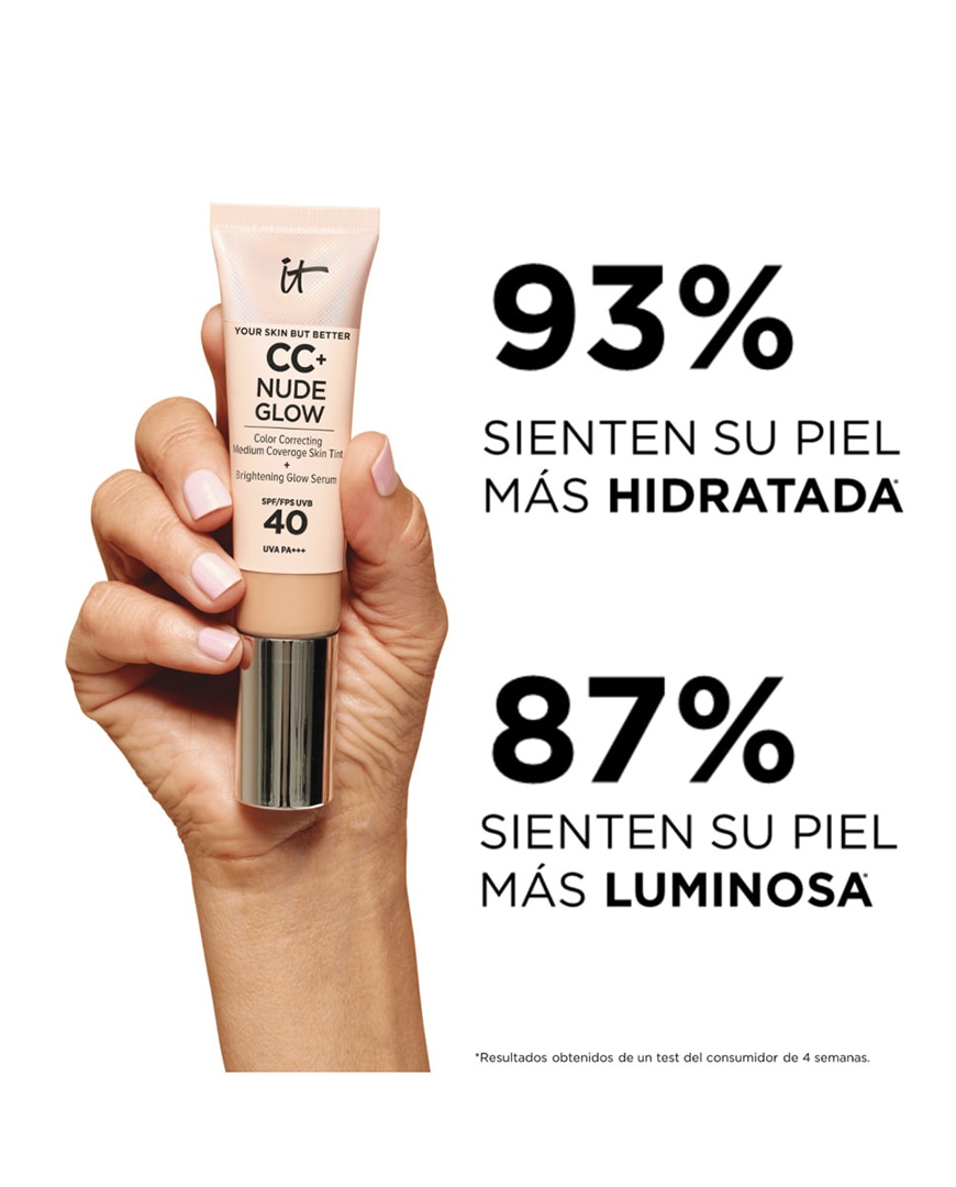 Base de Maquillaje CC+ Nude Glow Base de Maquillaje con SPF 40+ It Cosmetics - MED TAN MED TAN-4