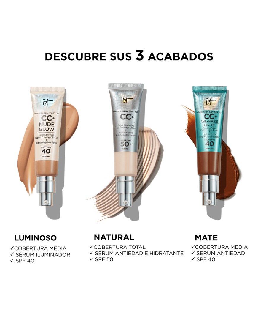 Base de Maquillaje CC+ Nude Glow Base de Maquillaje con SPF 40+ It Cosmetics - MED TAN MED TAN-6