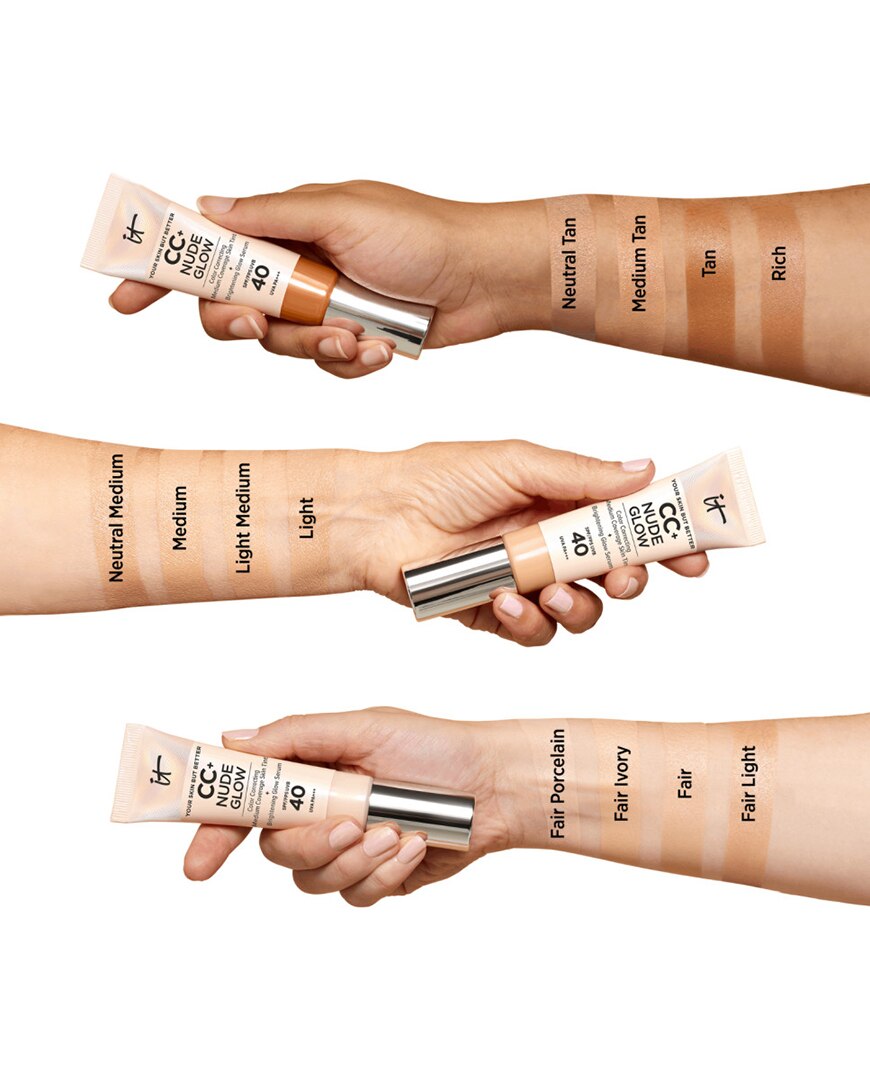 Base de Maquillaje CC+ Nude Glow Base de Maquillaje con SPF 40+ It Cosmetics - MED TAN MED TAN-8