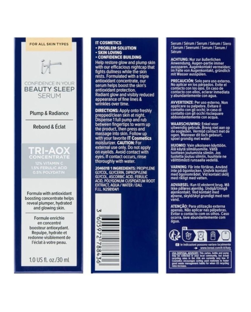 Sérum Confidence in Your Beauty Sleep 30 ml IT Cosmetics 9