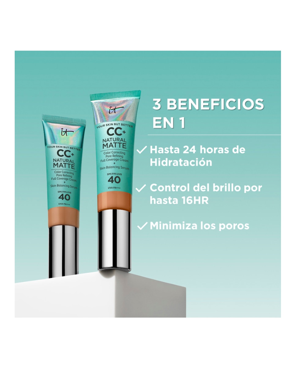 Base de Maquillaje CC+ Natural Matte SPF 40 It Cosmetics - Fair Fair-3