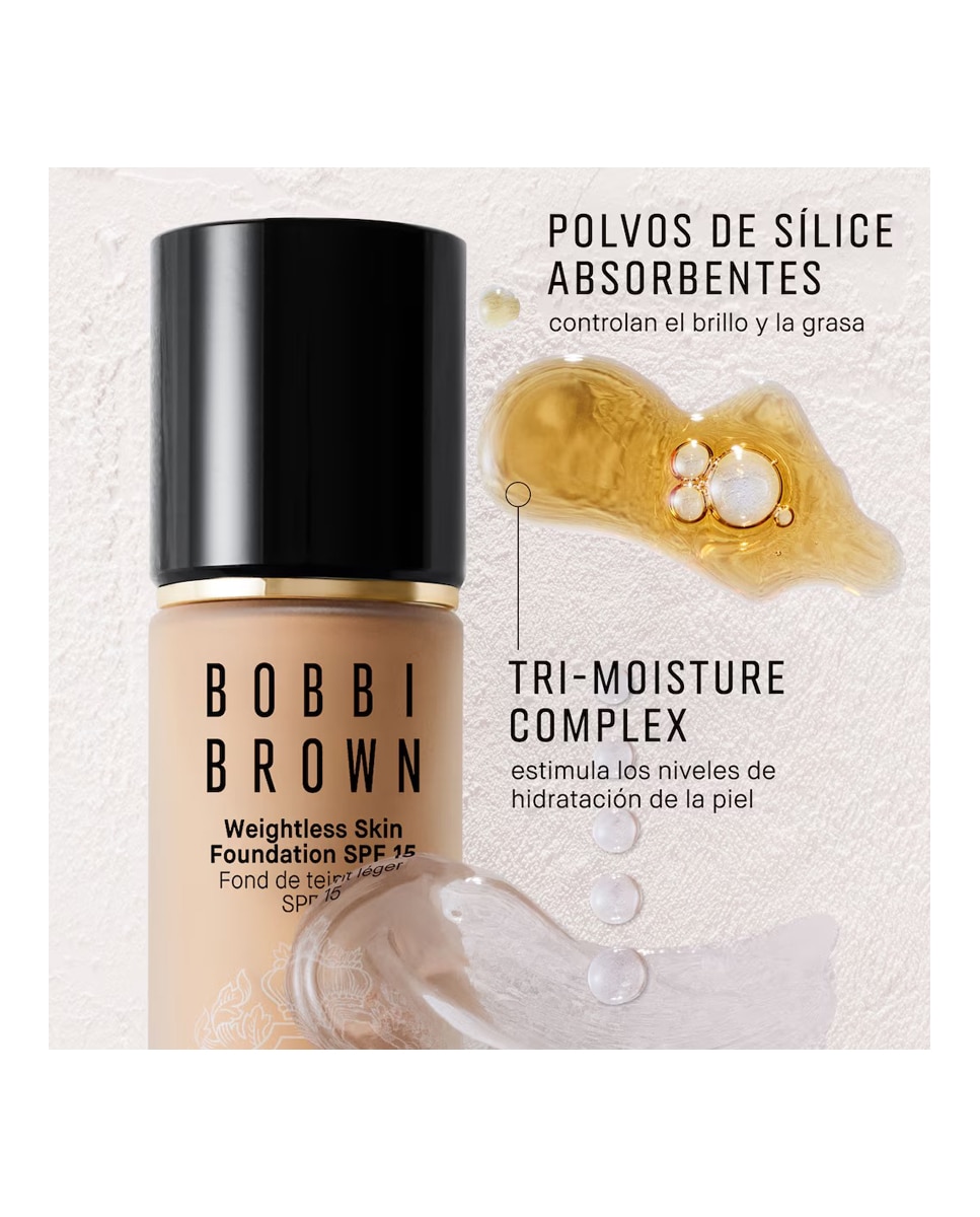 Base de Maquillaje Mini Weightless Skin Foundation SPF 15 Bobbi Brown - HONEY 13 ml HONEY-6