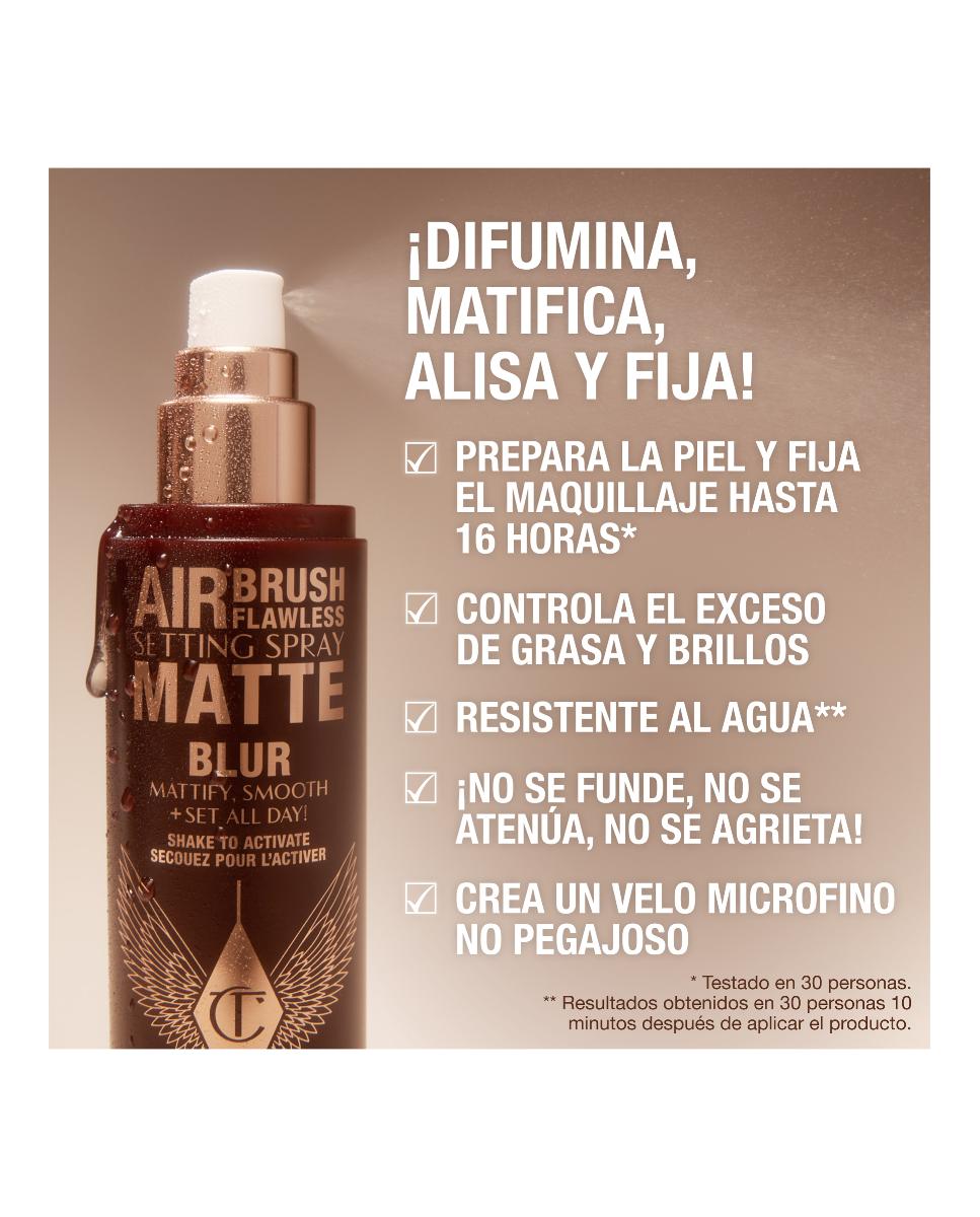 Fijador de maquillaje Airbrush Flawless Finish Setting Spray Matte Charlotte Tilbury - 34 ml 4