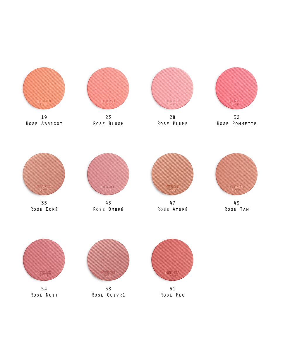 Imagen 10 de Colorete en polvo Rose Hermès Silky Blush Hermès - 35 Rose Doré 6 g 35 Rose Doré