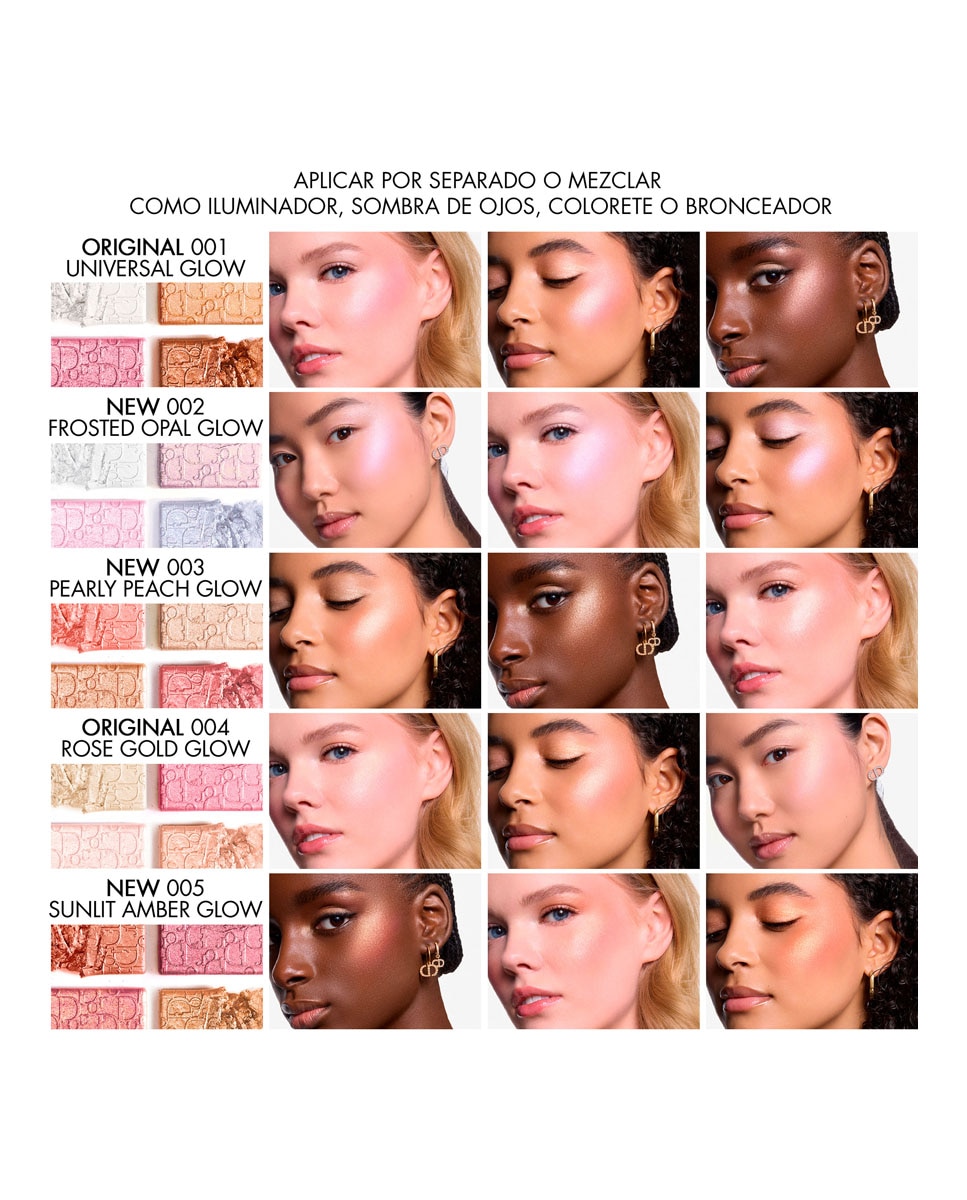Dior Backstage Glow Maximizer Palette Paleta de iluminadores y colorete multiusos - 001 Universal Glow 001 Universal Glow-5