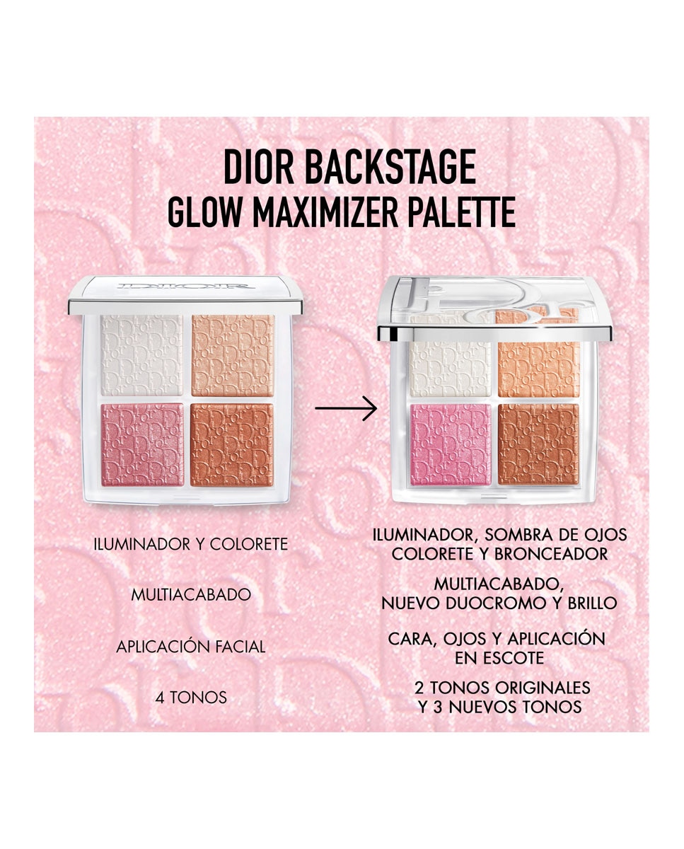 Dior Backstage Glow Maximizer Palette Paleta de iluminadores y colorete multiusos - 002 Frosted Opal Glow 002 Frosted Opal Glow-6