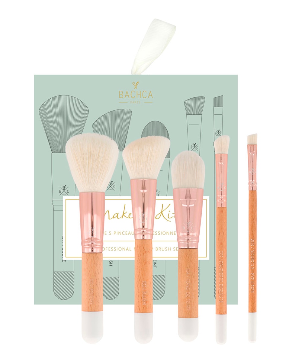 Bachca - Estuche de regalo de 5 brochas de maquillaje profesionales Bachca.