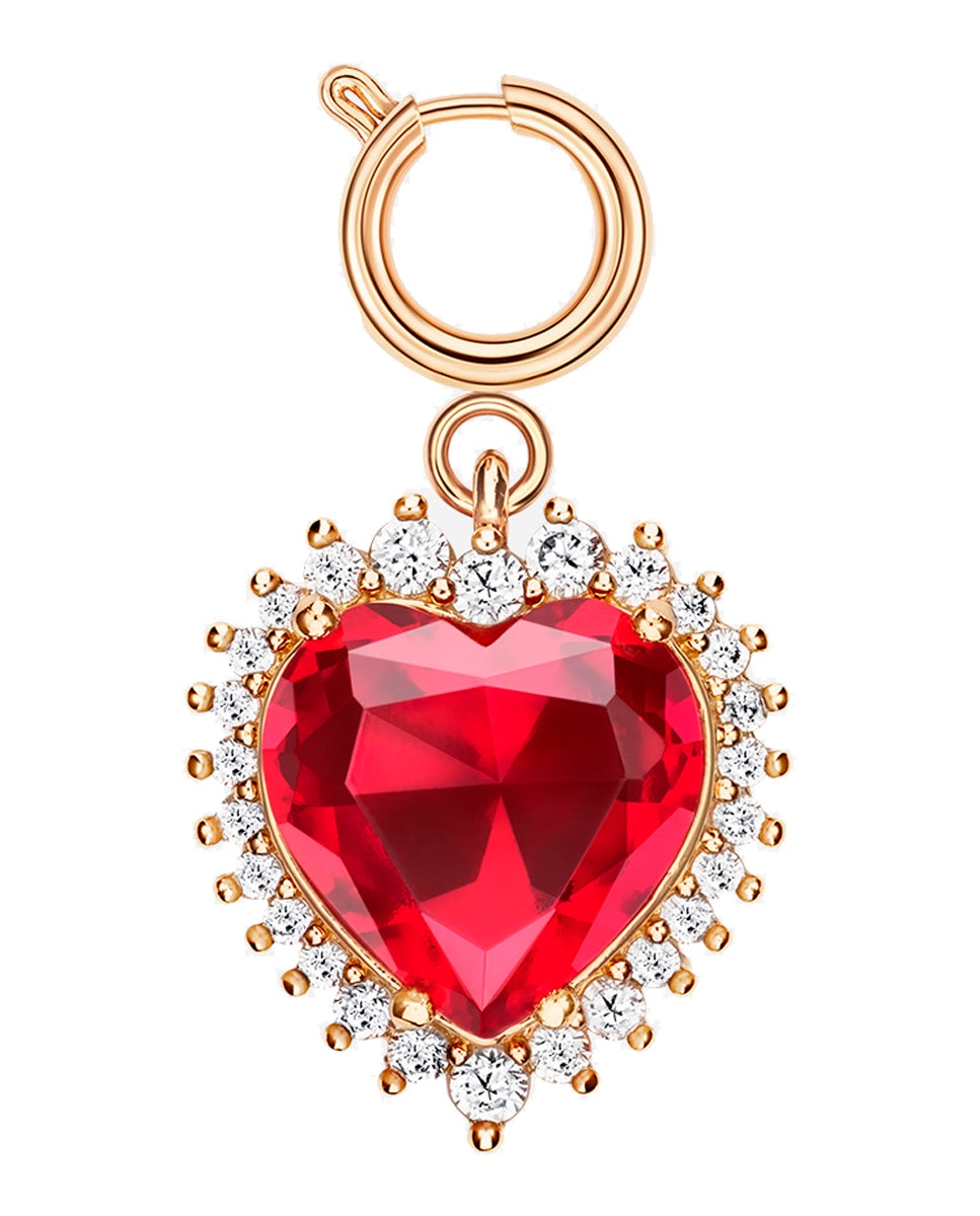 Rabanne - Charm Gold Scarlet Heart para 1969 Makeup Clutch Rabanne.